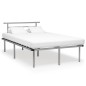 vidaXL Estructura de cama de metal gris 120x200 cm