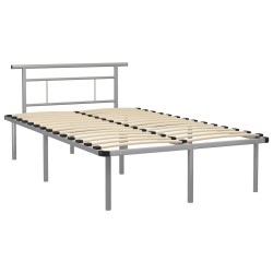 vidaXL Estructura de cama de metal gris 120x200 cm
