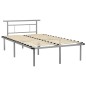 vidaXL Estructura de cama de metal gris 120x200 cm