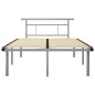 vidaXL Estructura de cama de metal gris 120x200 cm
