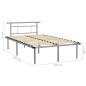 vidaXL Estructura de cama de metal gris 120x200 cm