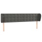 vidaXL Cabecero de terciopelo gris oscuro 203x23x78/88 cm vidaXL Cabecero de terciopelo gris oscuro 203x23x78/88 cm