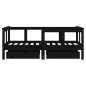 vidaXL Estructura de cama niños con cajones madera pino negro 70x140cm vidaXL Estructura de cama niños con cajones madera pino negro 70x140cm