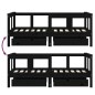 vidaXL Estructura de cama niños con cajones madera pino negro 70x140cm vidaXL Estructura de cama niños con cajones madera pino negro 70x140cm
