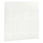 vidaXL Biombo divisor de 4 paneles acero blanco 160x180 cm vidaXL Biombo divisor de 4 paneles acero blanco 160x180 cm
