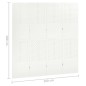 vidaXL Biombo divisor de 4 paneles acero blanco 160x180 cm vidaXL Biombo divisor de 4 paneles acero blanco 160x180 cm