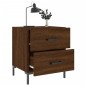 vidaXL Mesita noche 2 uds madera ingeniería marrón roble 40x35x47,5 cm vidaXL Mesita noche 2 uds madera ingeniería marrón roble 40x35x47,5 cm
