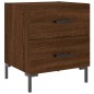 vidaXL Mesita noche 2 uds madera ingeniería marrón roble 40x35x47,5 cm vidaXL Mesita noche 2 uds madera ingeniería marrón roble 40x35x47,5 cm