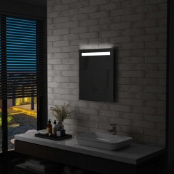 vidaXL Espejo de pared de baño con LED 50x60 cm