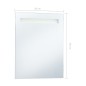 vidaXL Espejo de pared de baño con LED 50x60 cm vidaXL Espejo de pared de baño con LED 50x60 cm