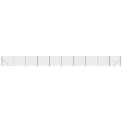 vidaXL Cerca de alambre con pinchos de anclaje gris antracita 2x25 m