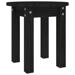 vidaXL Mesa de centro de madera maciza de pino negro Ø35x35 cm
