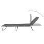 vidaXL Tumbona plegable con respaldo ajustable gris vidaXL Tumbona plegable con respaldo ajustable gris