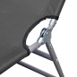 vidaXL Tumbona plegable con respaldo ajustable gris vidaXL Tumbona plegable con respaldo ajustable gris