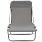 vidaXL Tumbonas plegables 2 unidades acero y tela gris vidaXL Tumbonas plegables 2 unidades acero y tela gris