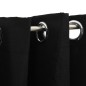 vidaXL Cortinas opacas con ojales look de lino 2 pzas negro 140x175 cm vidaXL Cortinas opacas con ojales look de lino 2 pzas negro 140x175 cm