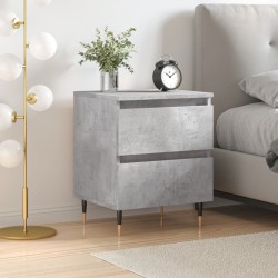 vidaXL Mesita de noche madera de ingeniería gris hormigón 40x35x50 cm