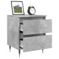 vidaXL Mesita de noche madera de ingeniería gris hormigón 40x35x50 cm vidaXL Mesita de noche madera de ingeniería gris hormigón 40x35x50 cm