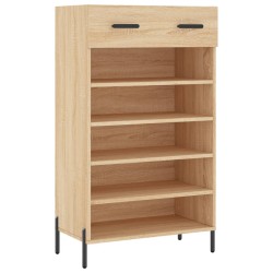 vidaXL Zapatero madera de ingeniería roble Sonoma 60x35x105 cm