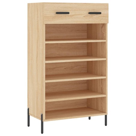 vidaXL Zapatero madera de ingeniería roble Sonoma 60x35x105 cm
