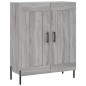vidaXL Aparador alto madera contrachapada gris sonoma 69,5x34x180 cm