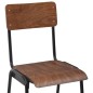 vidaXL Taburetes de cocina 2 uds madera contrachapada y acero marrón vidaXL Taburetes de cocina 2 uds madera contrachapada y acero marrón