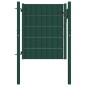 vidaXL Puerta de valla de PVC y acero verde 100x101 cm vidaXL Puerta de valla de PVC y acero verde 100x101 cm