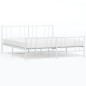 vidaXL Estructura cama metal con cabecero y estribo blanco 180x200 cm vidaXL Estructura cama metal con cabecero y estribo blanco 180x200 cm