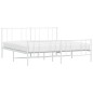 vidaXL Estructura cama metal con cabecero y estribo blanco 180x200 cm vidaXL Estructura cama metal con cabecero y estribo blanco 180x200 cm