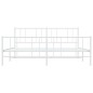 vidaXL Estructura cama metal con cabecero y estribo blanco 180x200 cm vidaXL Estructura cama metal con cabecero y estribo blanco 180x200 cm