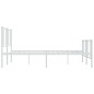 vidaXL Estructura cama metal con cabecero y estribo blanco 180x200 cm vidaXL Estructura cama metal con cabecero y estribo blanco 180x200 cm