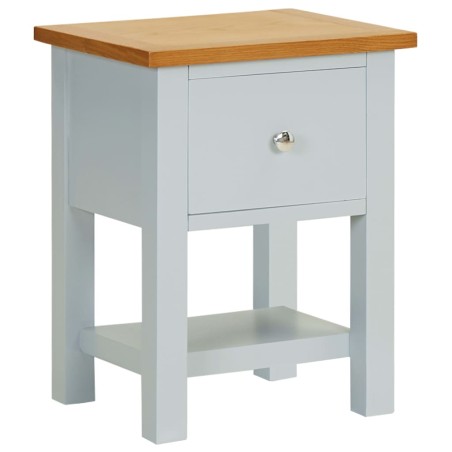 vidaXL Mesita de noche de madera de roble maciza 36x30x47 cm 