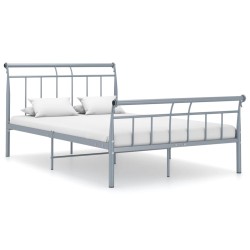 vidaXL Estructura de cama de metal gris 120x200 cm