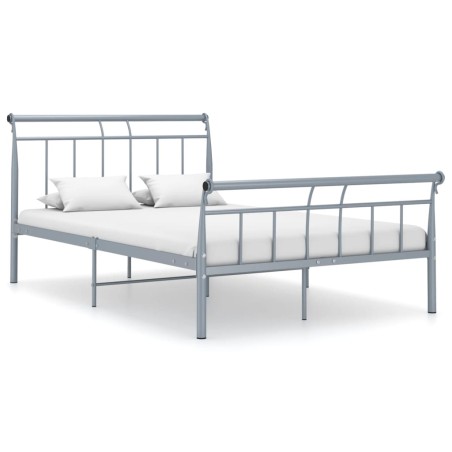 vidaXL Estructura de cama de metal gris 120x200 cm