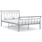 vidaXL Estructura de cama de metal gris 120x200 cm