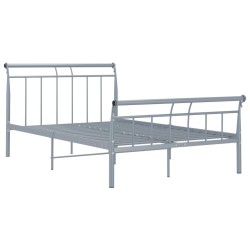 vidaXL Estructura de cama de metal gris 120x200 cm