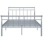 vidaXL Estructura de cama de metal gris 120x200 cm