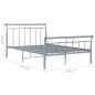 vidaXL Estructura de cama de metal gris 120x200 cm