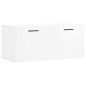 vidaXL Armario de pared madera ingeniería blanco brillo 80x36,5x35 cm
