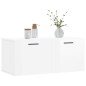 vidaXL Armario de pared madera ingeniería blanco brillo 80x36,5x35 cm
