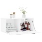 vidaXL Armario de pared madera ingeniería blanco brillo 80x36,5x35 cm