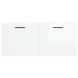 vidaXL Armario de pared madera ingeniería blanco brillo 80x36,5x35 cm
