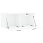 vidaXL Armario de pared madera ingeniería blanco brillo 80x36,5x35 cm