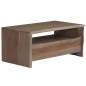 vidaXL Mesa de centro acacia maciza borde irregular 90x50x40cm gris vidaXL Mesa de centro acacia maciza borde irregular 90x50x40cm gris
