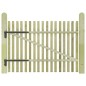 vidaXL Puerta de jardín de estacas madera de pino impregnada 100x75 cm