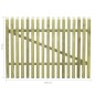 vidaXL Puerta de jardín de estacas madera de pino impregnada 100x75 cm