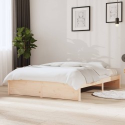 vidaXL Estructura de cama madera maciza 140x200 cm