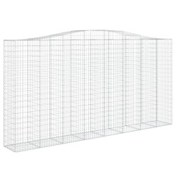 vidaXL Cesta gaviones forma arco hierro galvanizado 400x50x200/220 cm