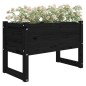 vidaXL Jardinera madera maciza de pino negro 78x40x52 cm vidaXL Jardinera madera maciza de pino negro 78x40x52 cm