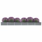 vidaXL Arriate de acero galvanizado gris 600x80x45 cm